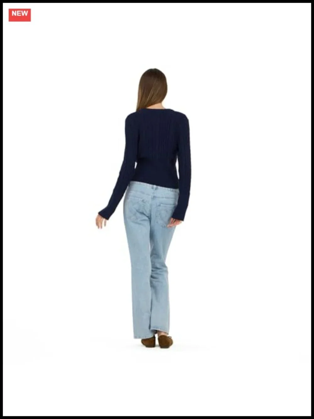 Cable Knit Fitted Cardigan Long Sleeve Button Front Sweater